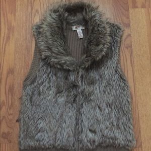 Faux fur vest